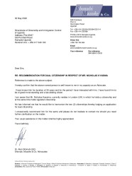 Liaison And Correspondence Nicholas Kyasima